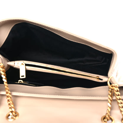 Saint Laurent Calfskin Y Quilted Monogram Medium Loulou Chain Satchel Dark Beige 5 of 10