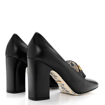 Gucci Malaga Kid GG Victoire 95mm Loafer Pumps 40 Black 4 of 9