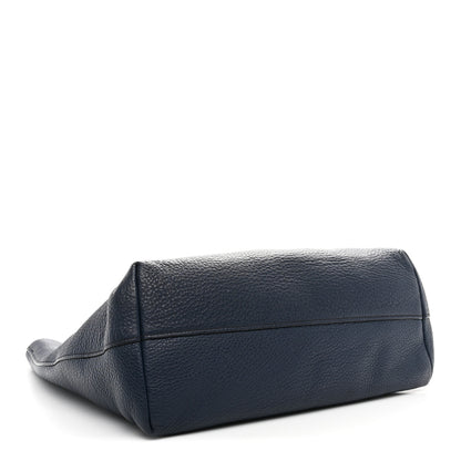 Prada Vitello Daino Pocket Shopping Tote Baltico 4 of 11