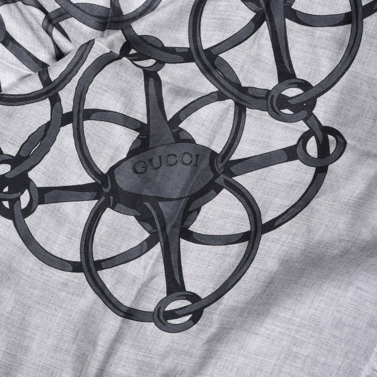 Modal Wool Hildash Square Shawl Zinc Medium Grey