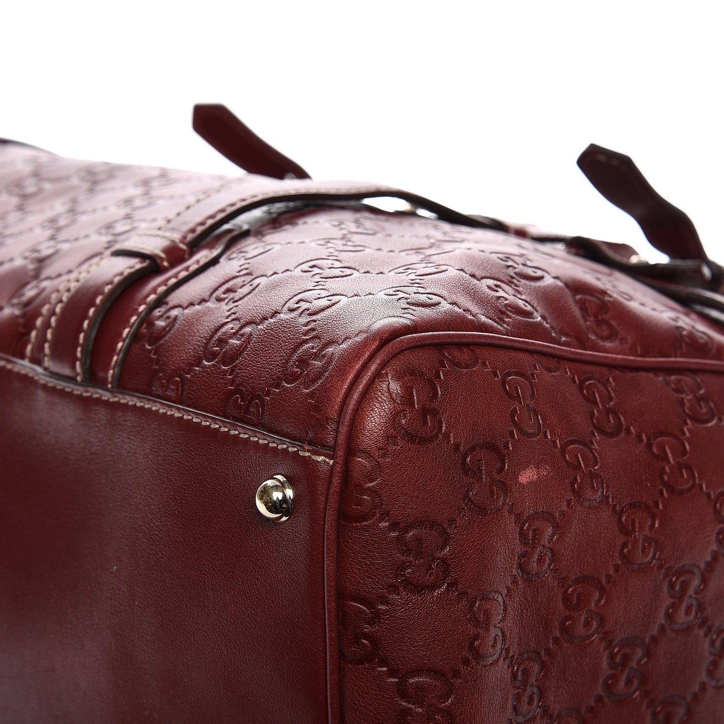 Guccissima 85th Anniversary Large Boston Rusty Red