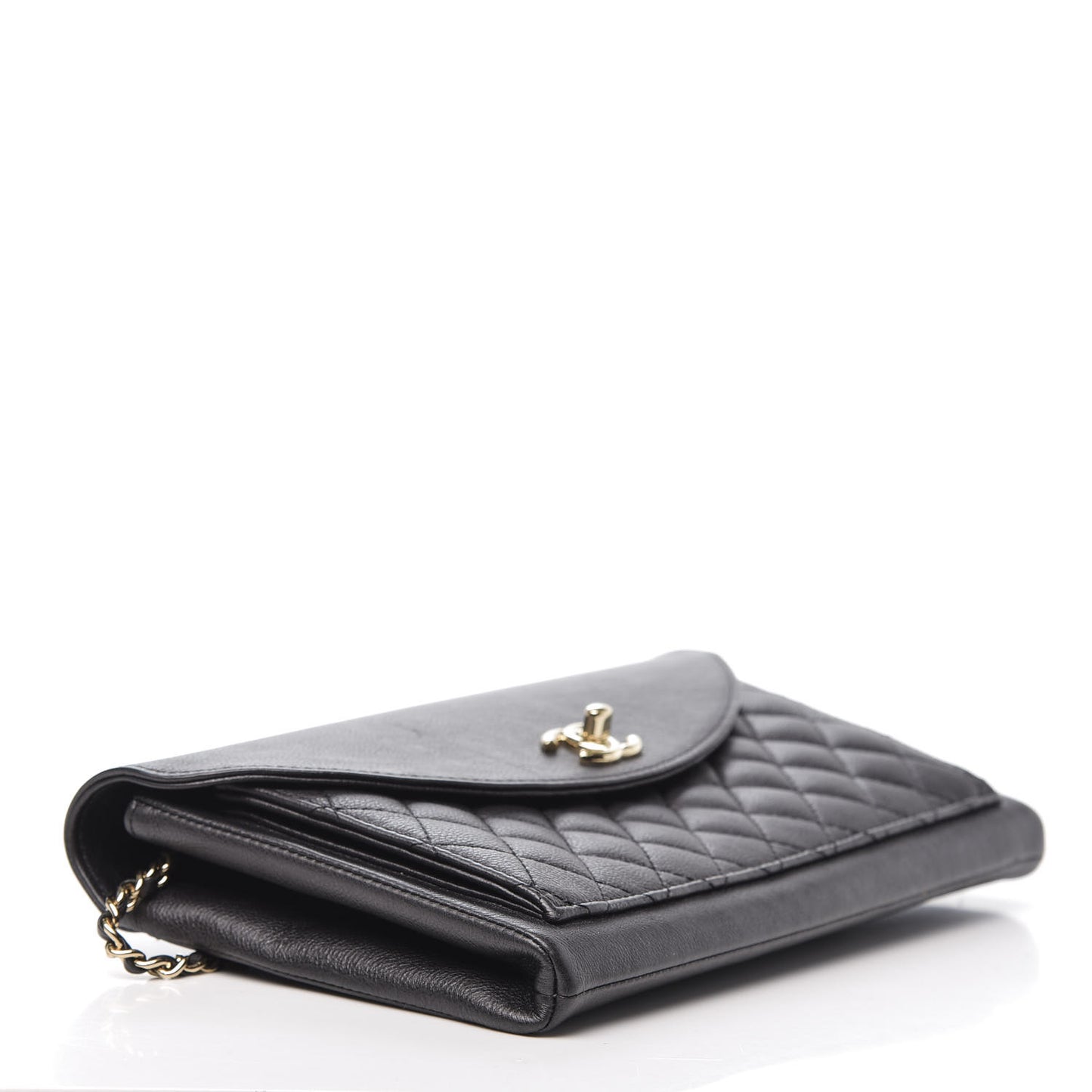 Calfskin Quilted Smart Pocket Flap Bag Dark Gray