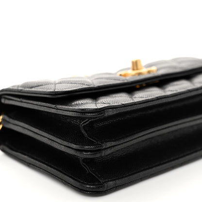 Chanel Caviar Quilted Chain Link Clutch With Chain Black 10 of 11