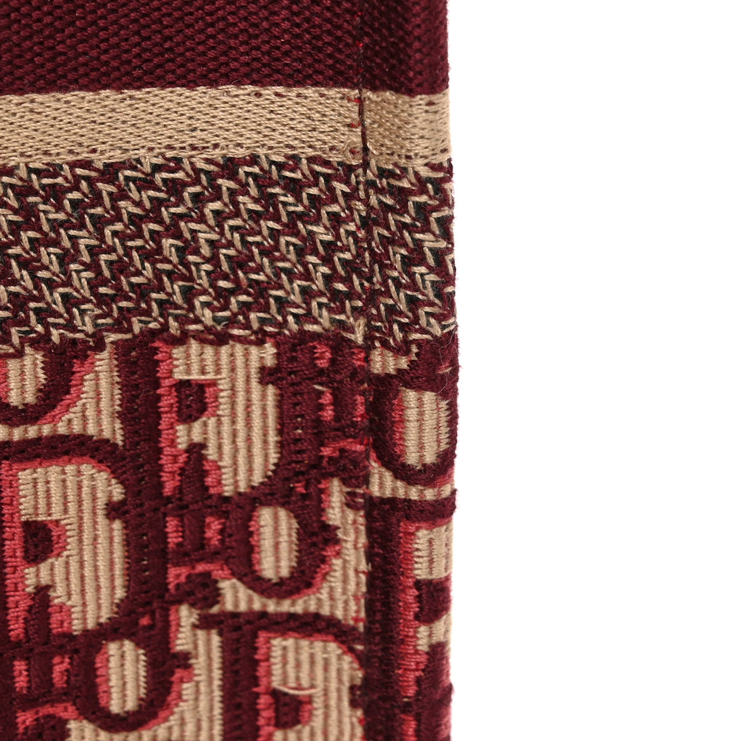 Oblique Large Book Tote Burgundy Multicolor