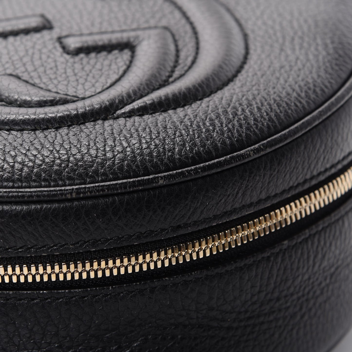 Pebbled Calfskin Soho Chain Backpack Black