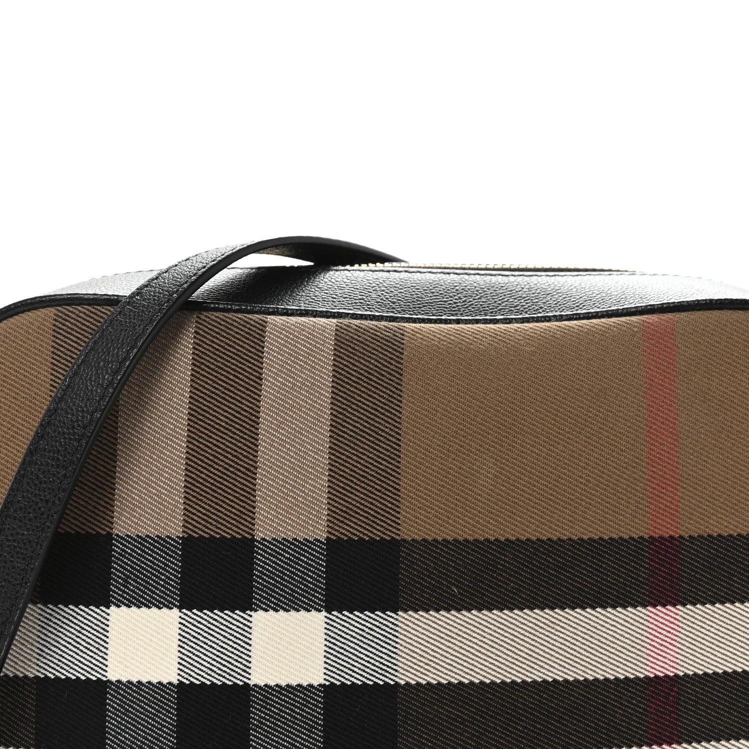 Burberry Giant Check Calfskin Large Camera Bag Black 7 of 9