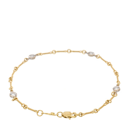 Roberto Coin 18K Yellow White Gold Diamond DogBone Chain Station Bracelet 2 of 3