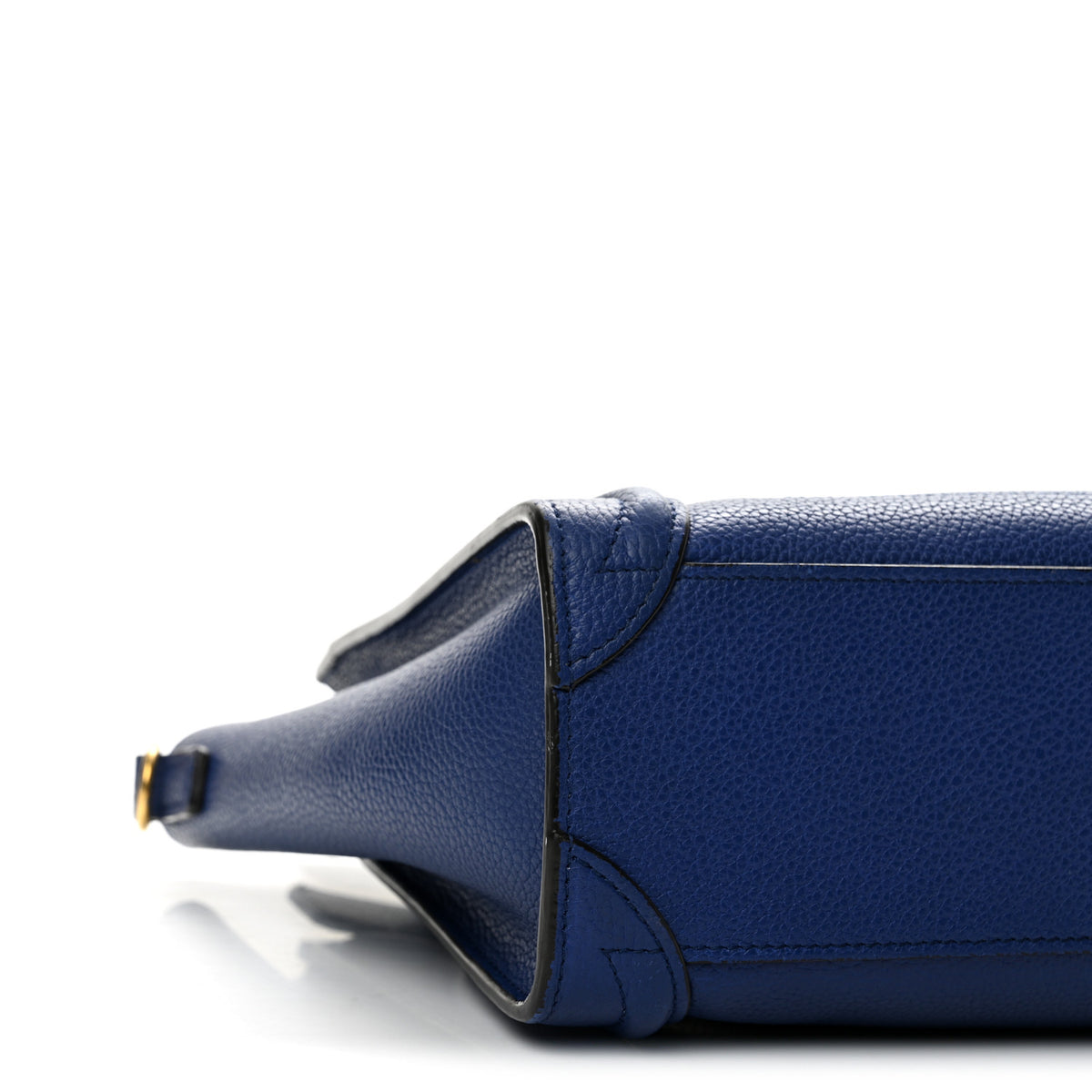 Celine Drummed Calfskin Nano Luggage Indigo 8 of 13