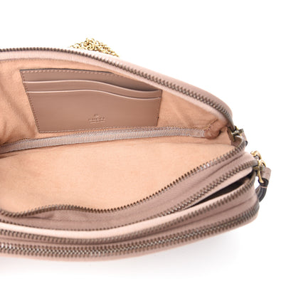 Gucci Calfskin Matelasse Mini GG Marmont Chain Crossbody Bag Porcelain Rose 4 of 11