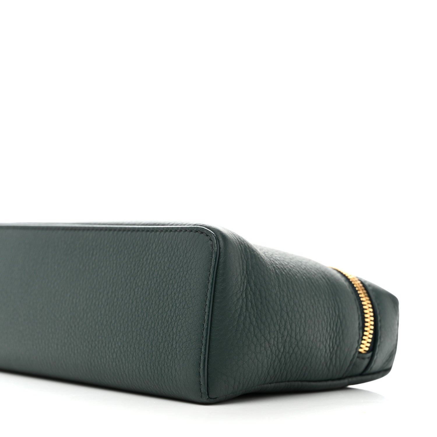 Loro Piana Grained Calfskin L19 Extra Pocket Pouch New Petrolio