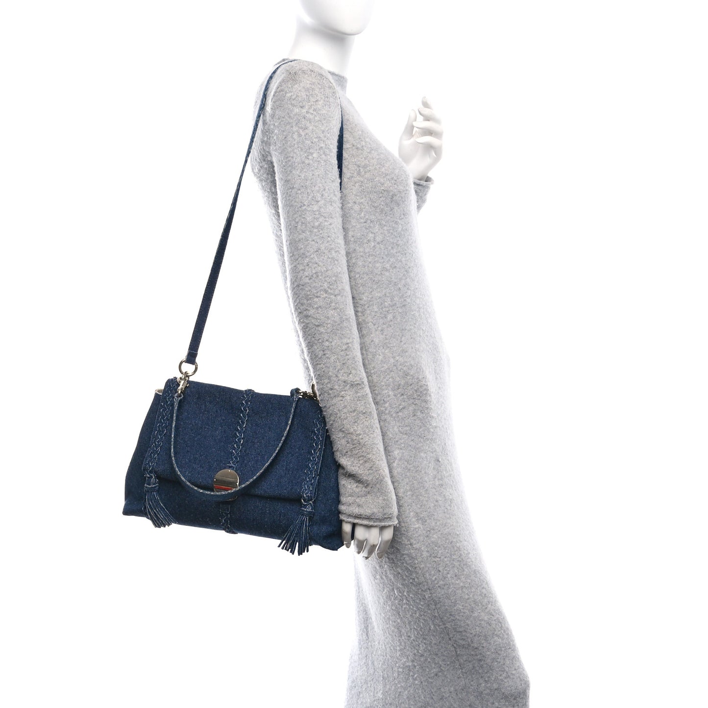 Denim Medium Penelope Shoulder Bag Blue
