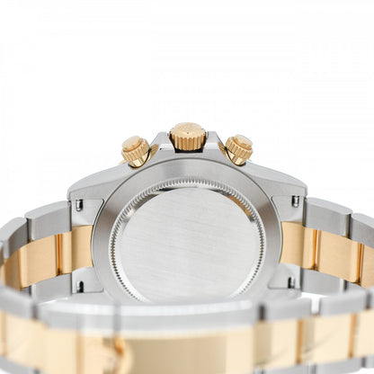 Rolex Stainless Steel 18K Yellow Gold Diamond Black Mother of Pearl 40mm Oyster Perpetual Cosmograph Daytona Watch 116503 4 of 5