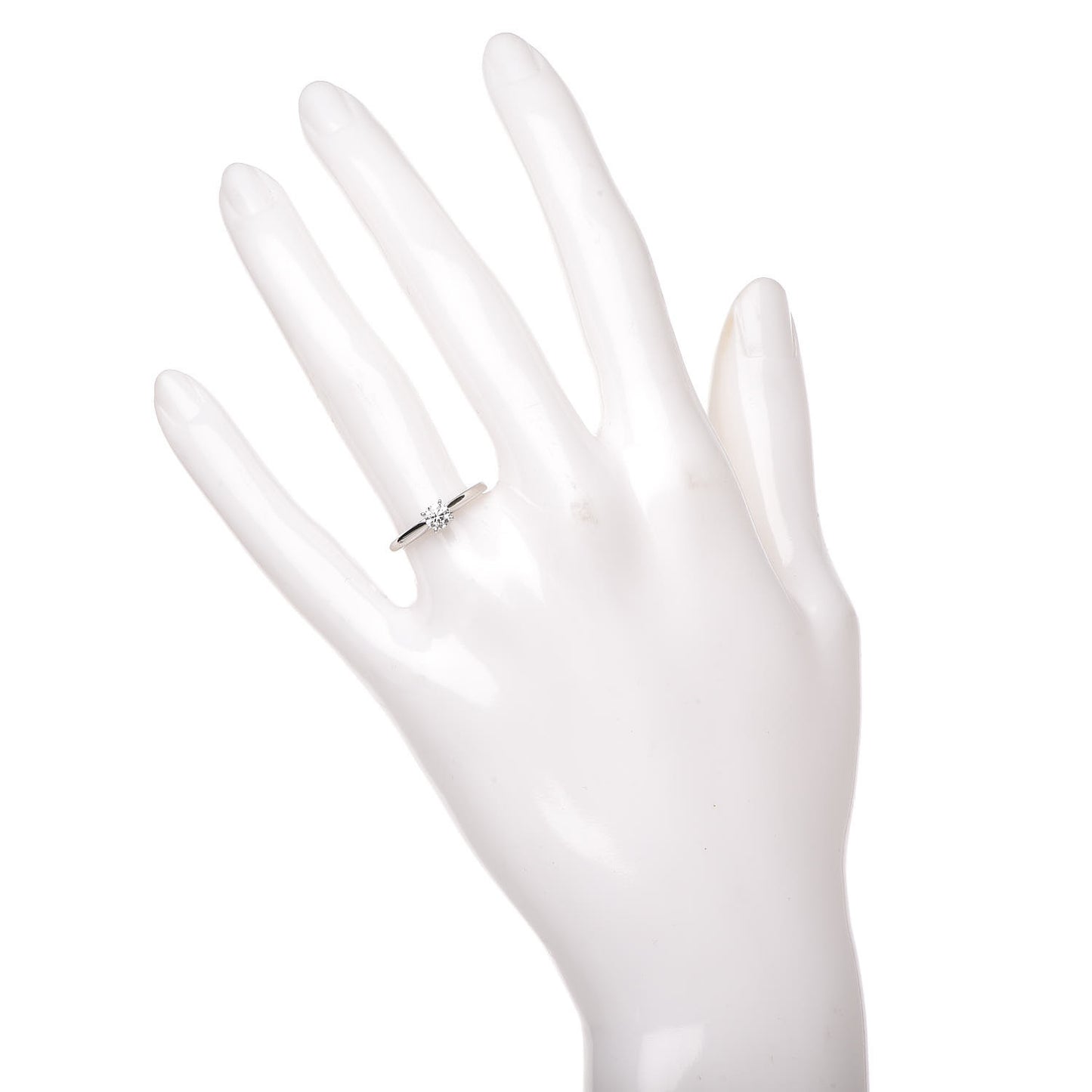 Platinum Diamond .24ct Solitaire Engagement Ring 49 4.75