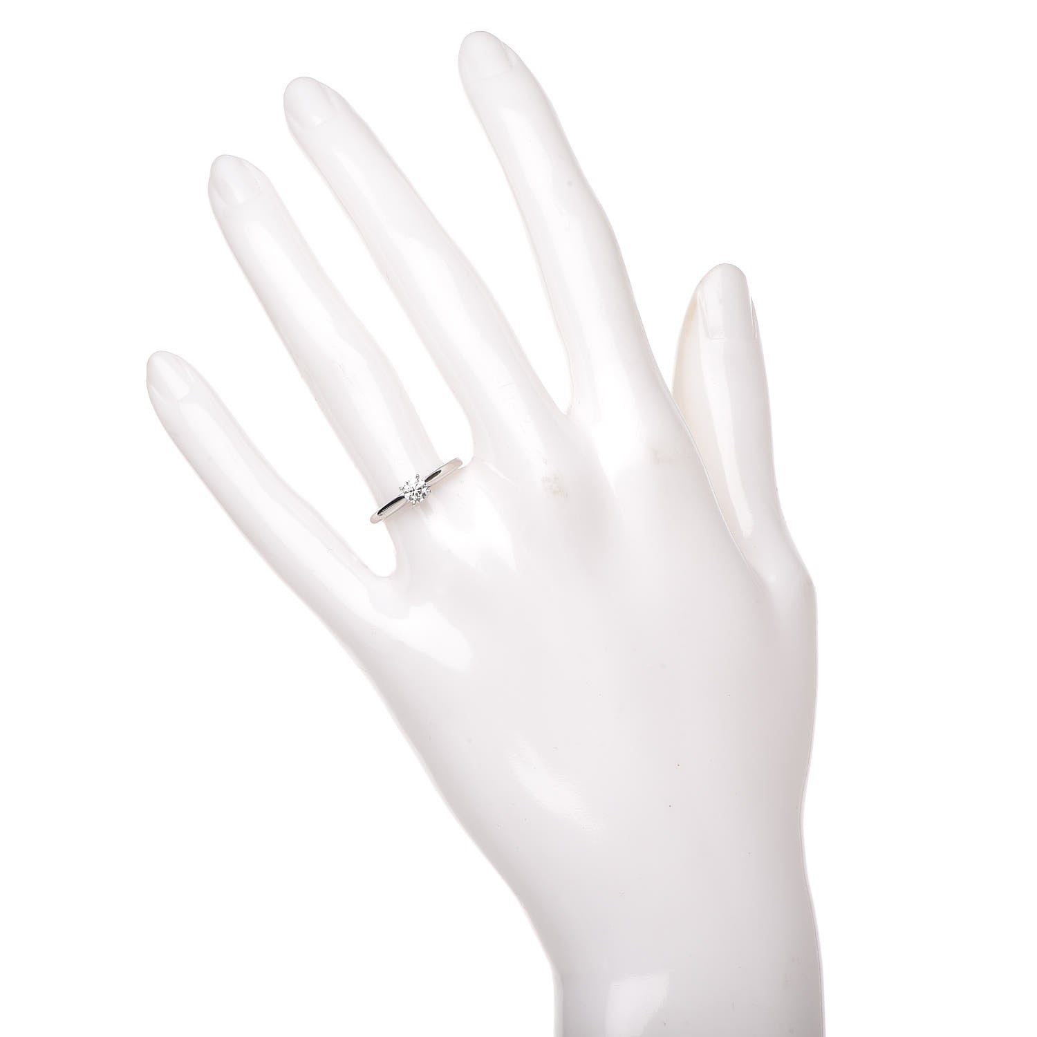 Cartier Platinum Diamond .24ct Solitaire Engagement Ring 49 4.75 2 of 7