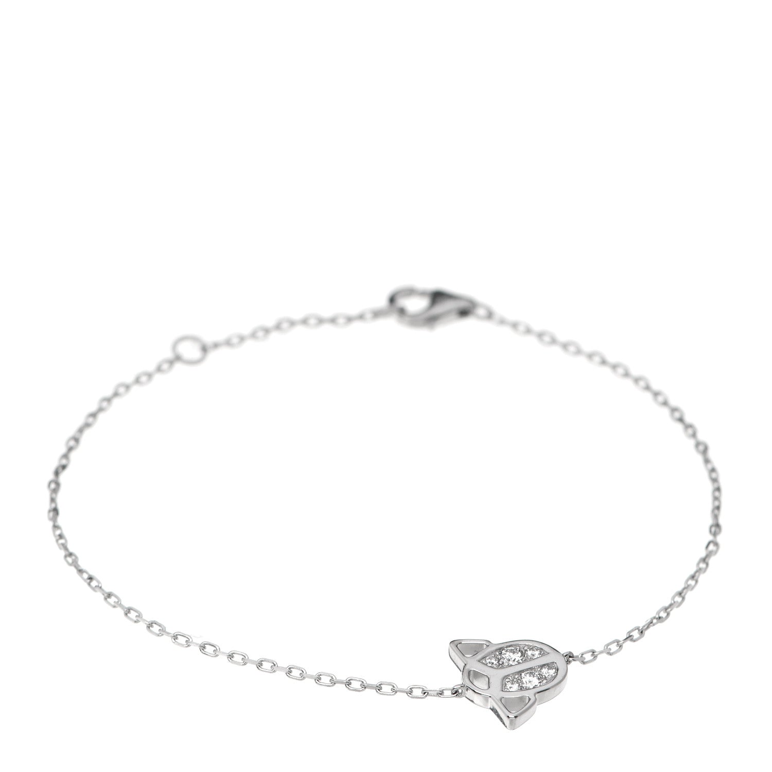 Cartier 18K White Gold Diamond Scarab Bracelet 1 of 4
