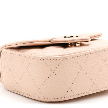 Chanel Caviar Quilted Mini Clutch With Chain Light Beige 10 of 12