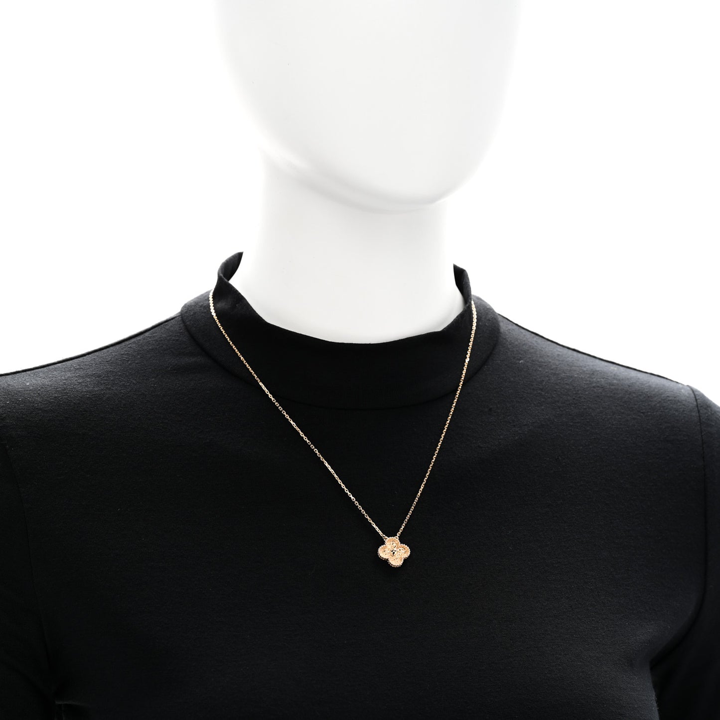 18K Yellow Gold Vintage Alhambra Pendant Necklace