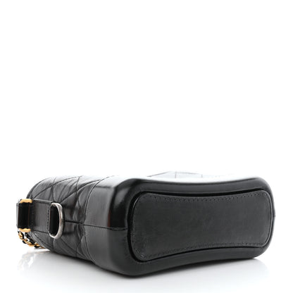 Chanel Aged Calfskin Quilted Small Gabrielle Hobo Black 4 of 11