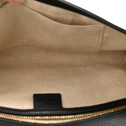 Gucci Pebbled Calfskin Medium Soho Clutch Black 5 of 9