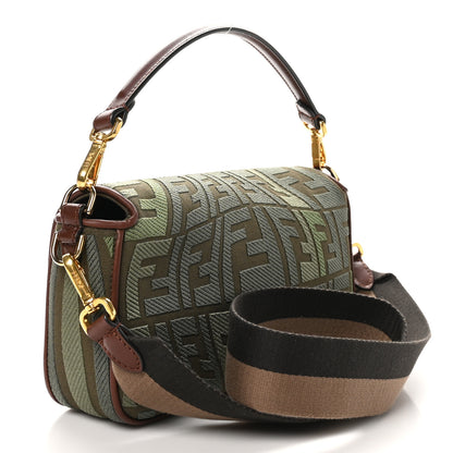 Fendi X SARA COLEMAN Canvas Vitello King FF Fish Eye Embroidered Baguette Amazzonia Ghianda 3 of 10