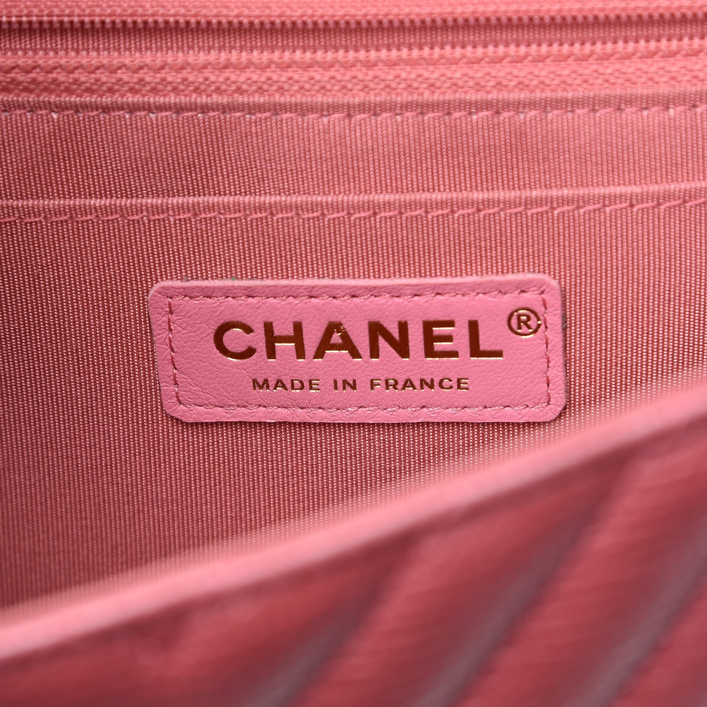Calfskin Chevron Quilted Statement Flap Pink