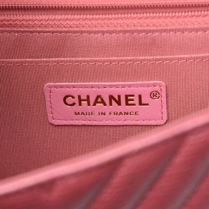 Chanel Calfskin Chevron Quilted Statement Flap Pink 7 of 9