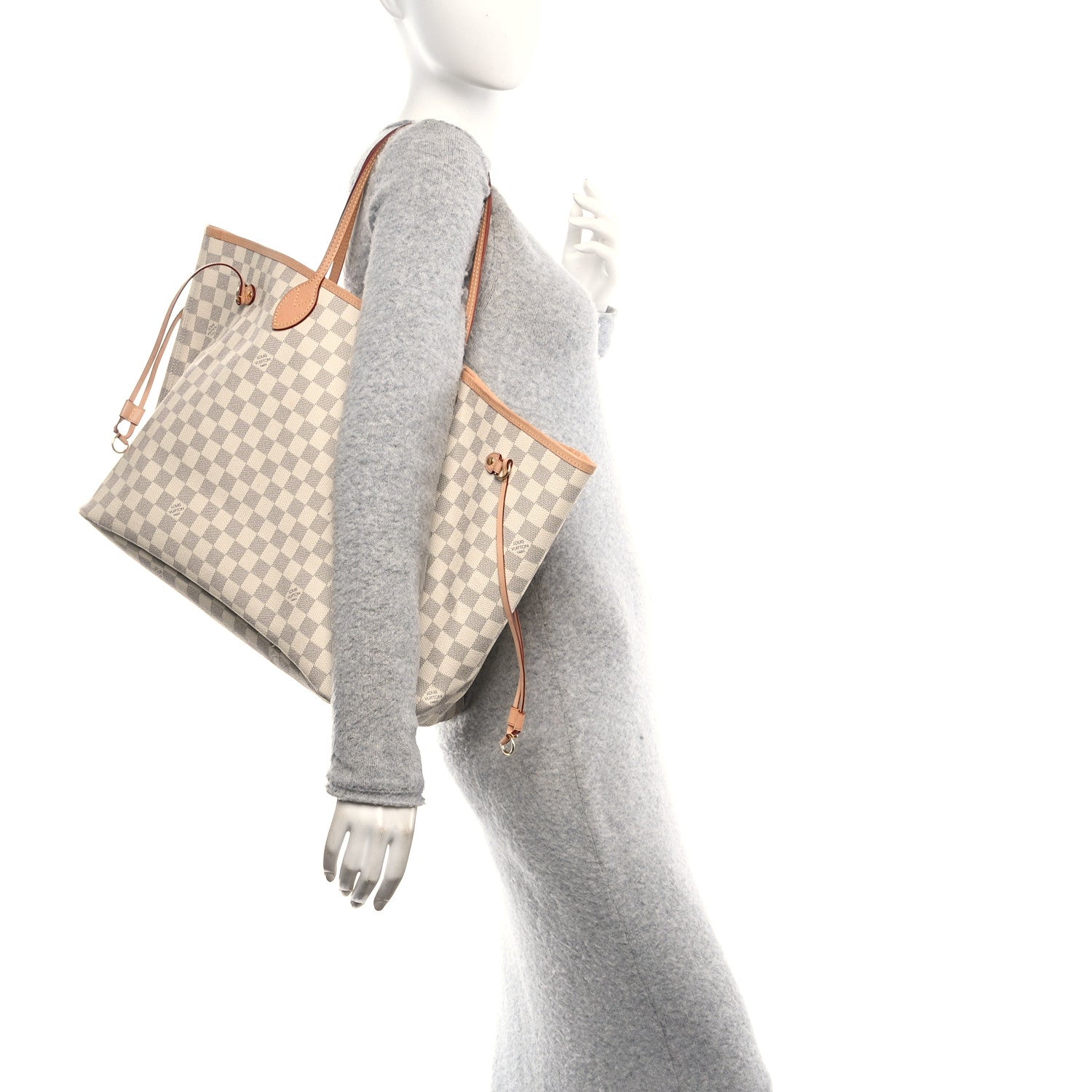 Louis Vuitton Damier Azur Neo Neverfull GM Rose Ballerine 2 of 13