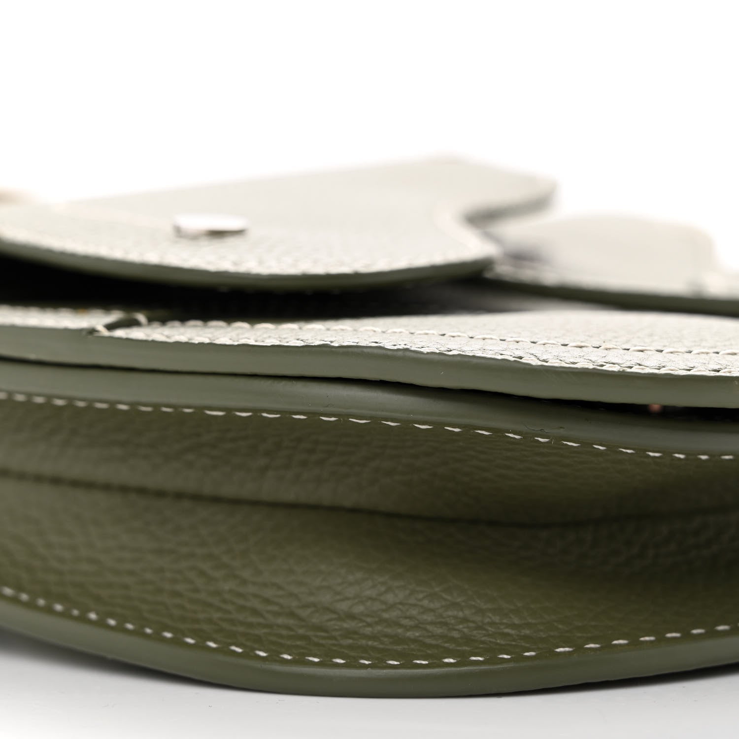 Christian Dior X KAWS Grained Calfskin Saddle Pouch Olive 9 of 11