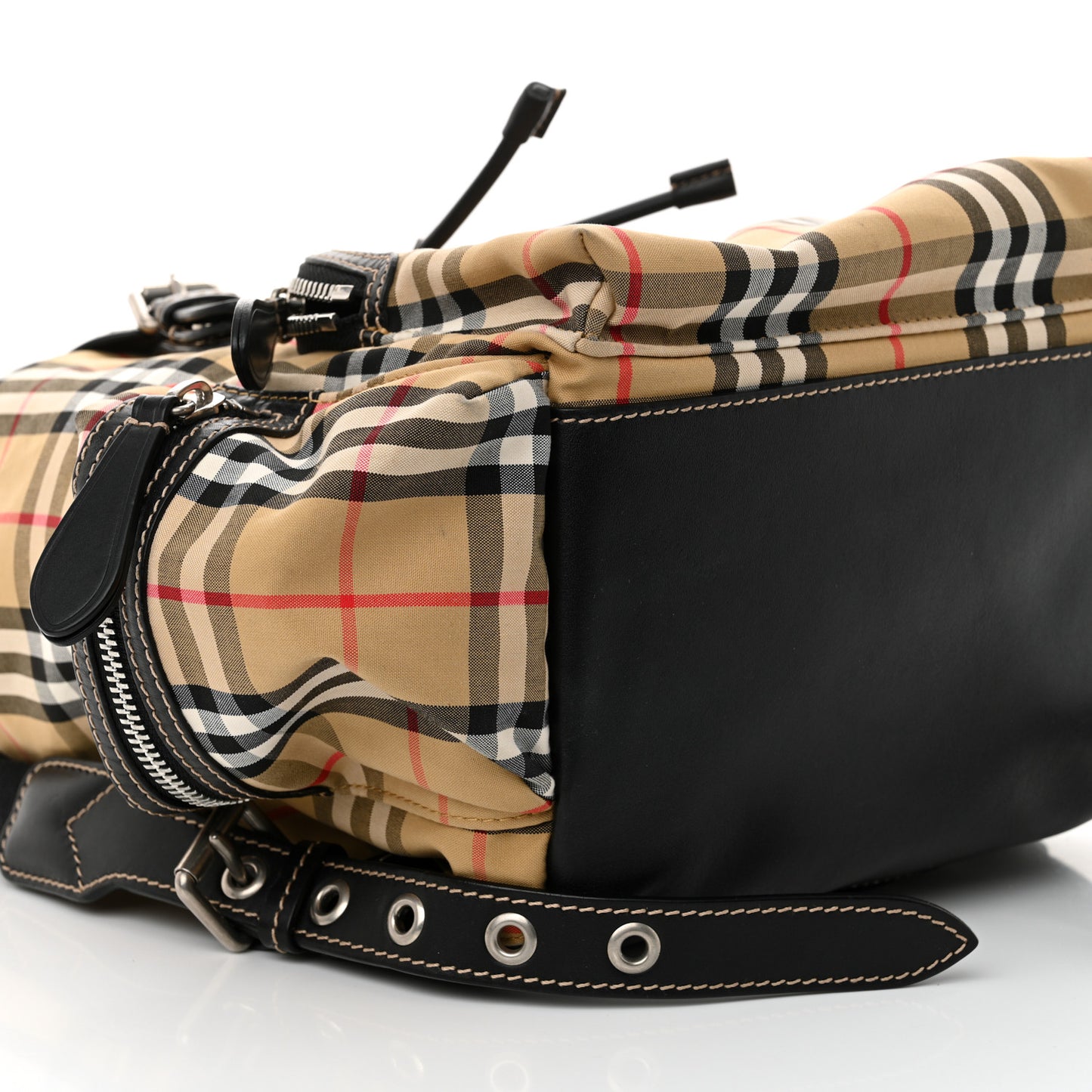 Nylon Vintage Check Medium Rucksack Backpack Antique Yellow