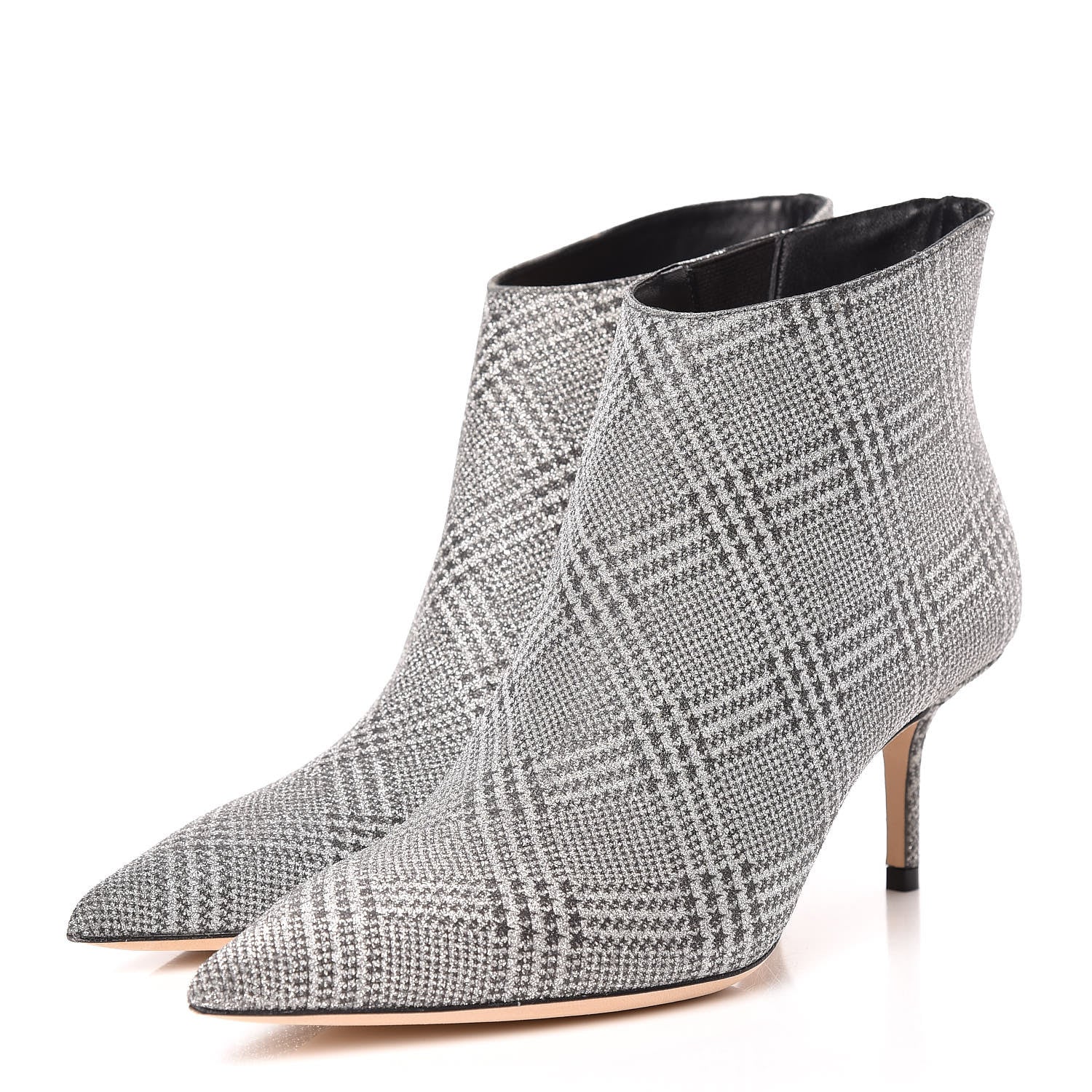 Jimmy Choo Prince Of Stars Fabric Marinda 65 Ankle Booties 37 Silver 3 of 12