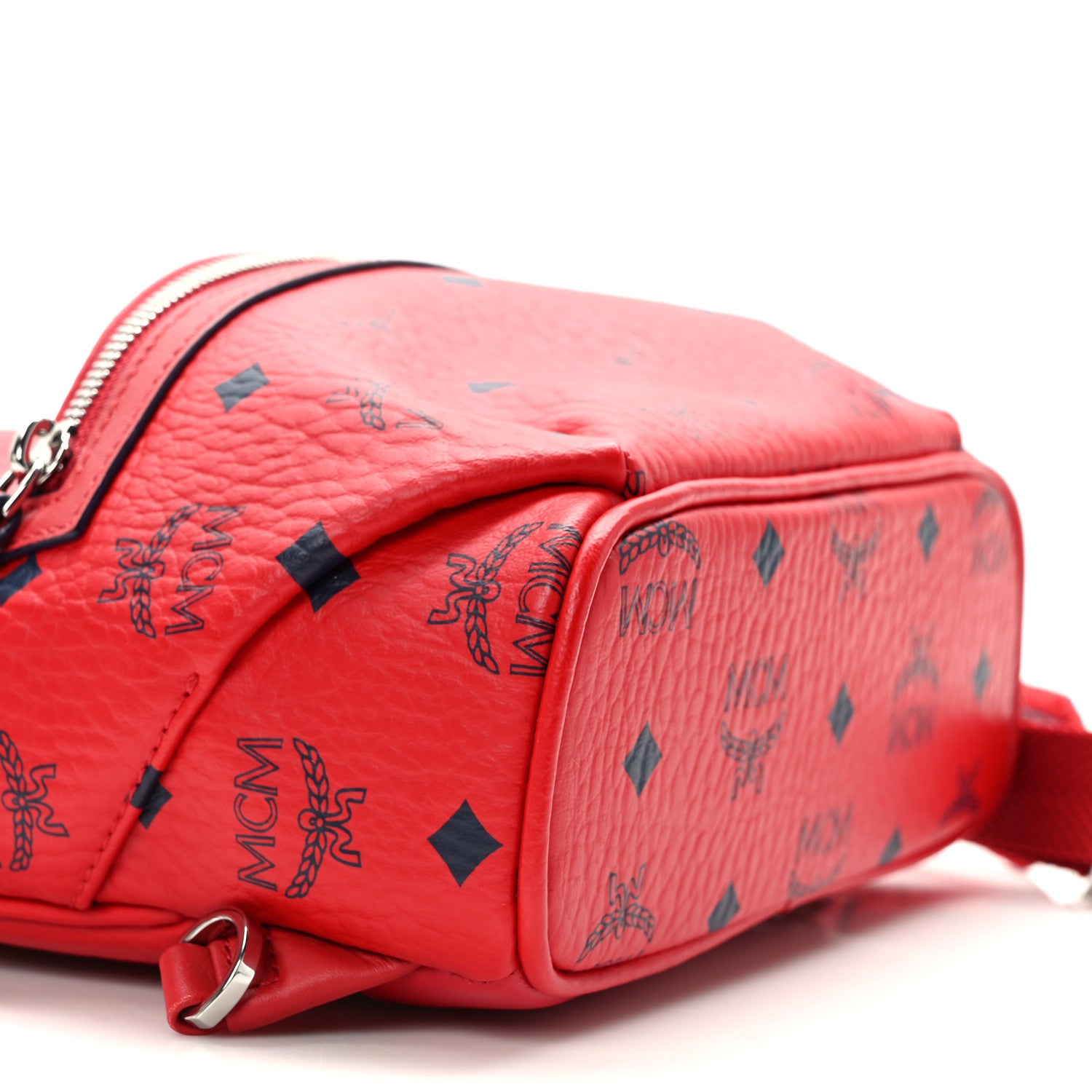 MCM Visetos Klassik Small Sling Bag Ruby Red 8 of 10