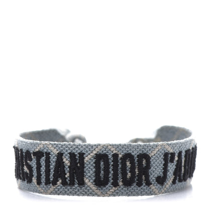 Christian Dior Woven Cotton J'Adior Friendship Bracelet Blue 1 of 5