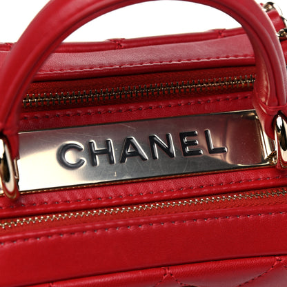 Chanel Lambskin Quilted Small Trendy CC Bowling Bag Red 7 of 12