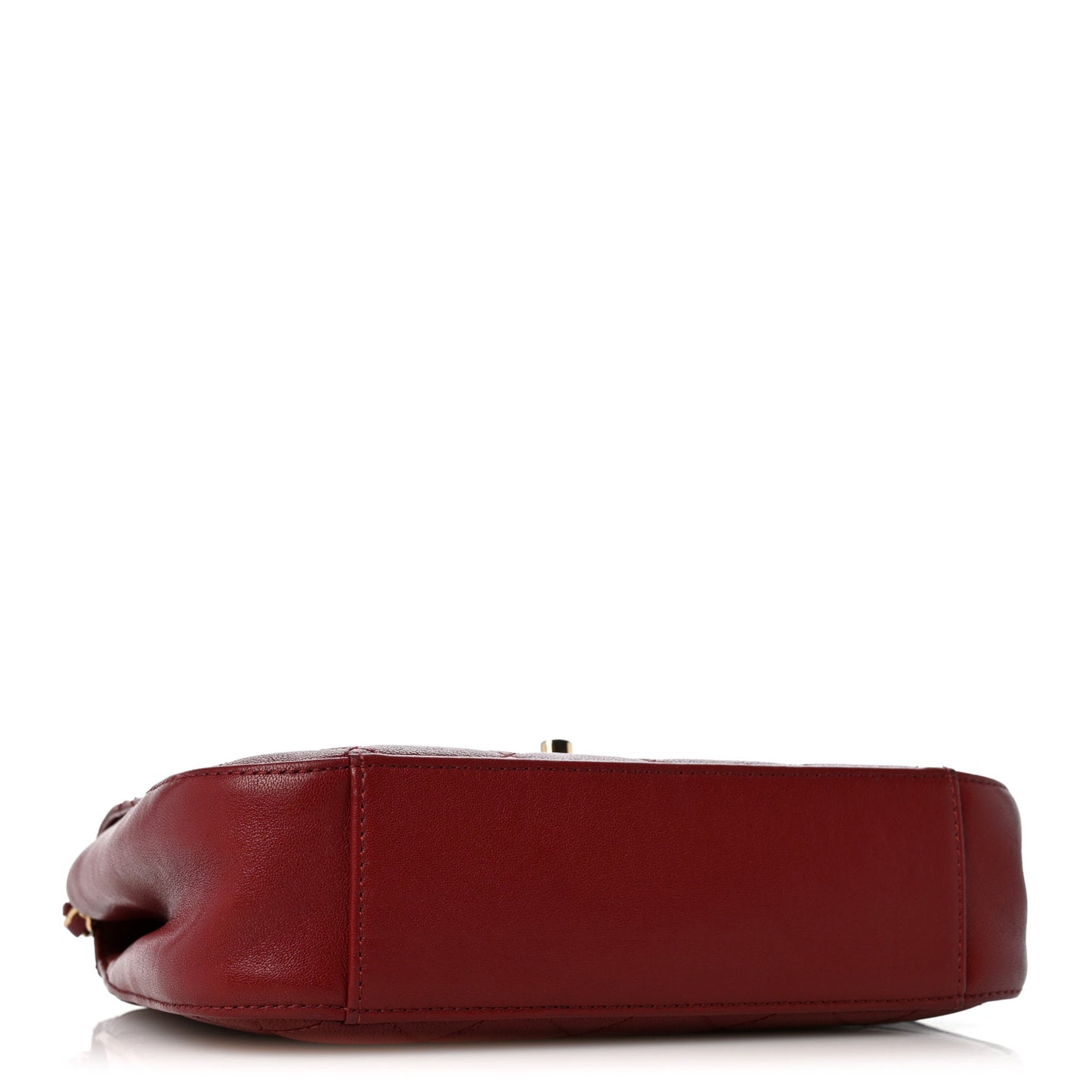 Lambskin Quilted Chain Infinity Top Handle Flap Burgundy