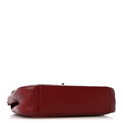 Chanel Lambskin Quilted Chain Infinity Top Handle Flap Burgundy 4 of 14