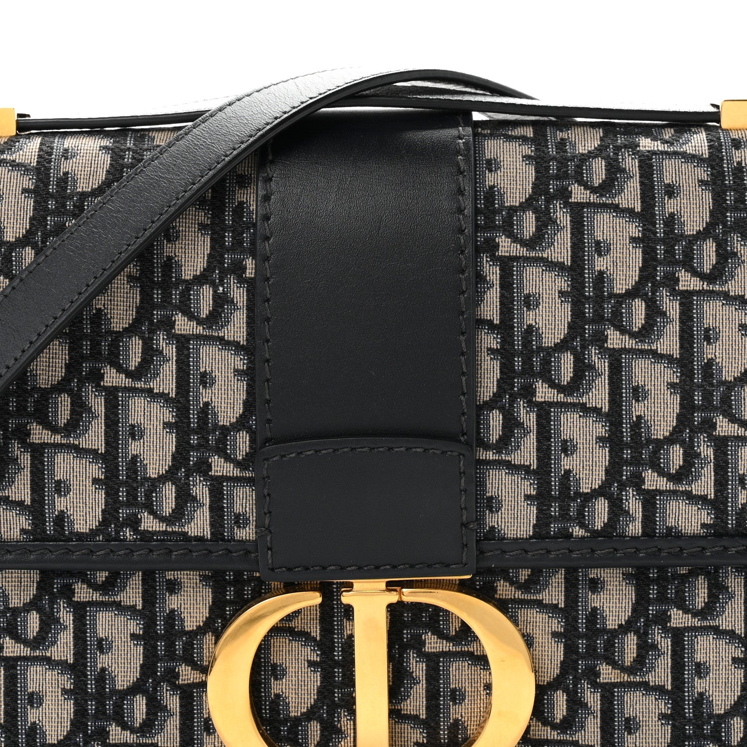 Christian Dior Oblique 30 Montaigne Flap Bag Blue 8 of 10