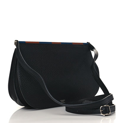 Hermes Taurillon Clemence Chevre Mysore Saut 25 Black 2 of 9