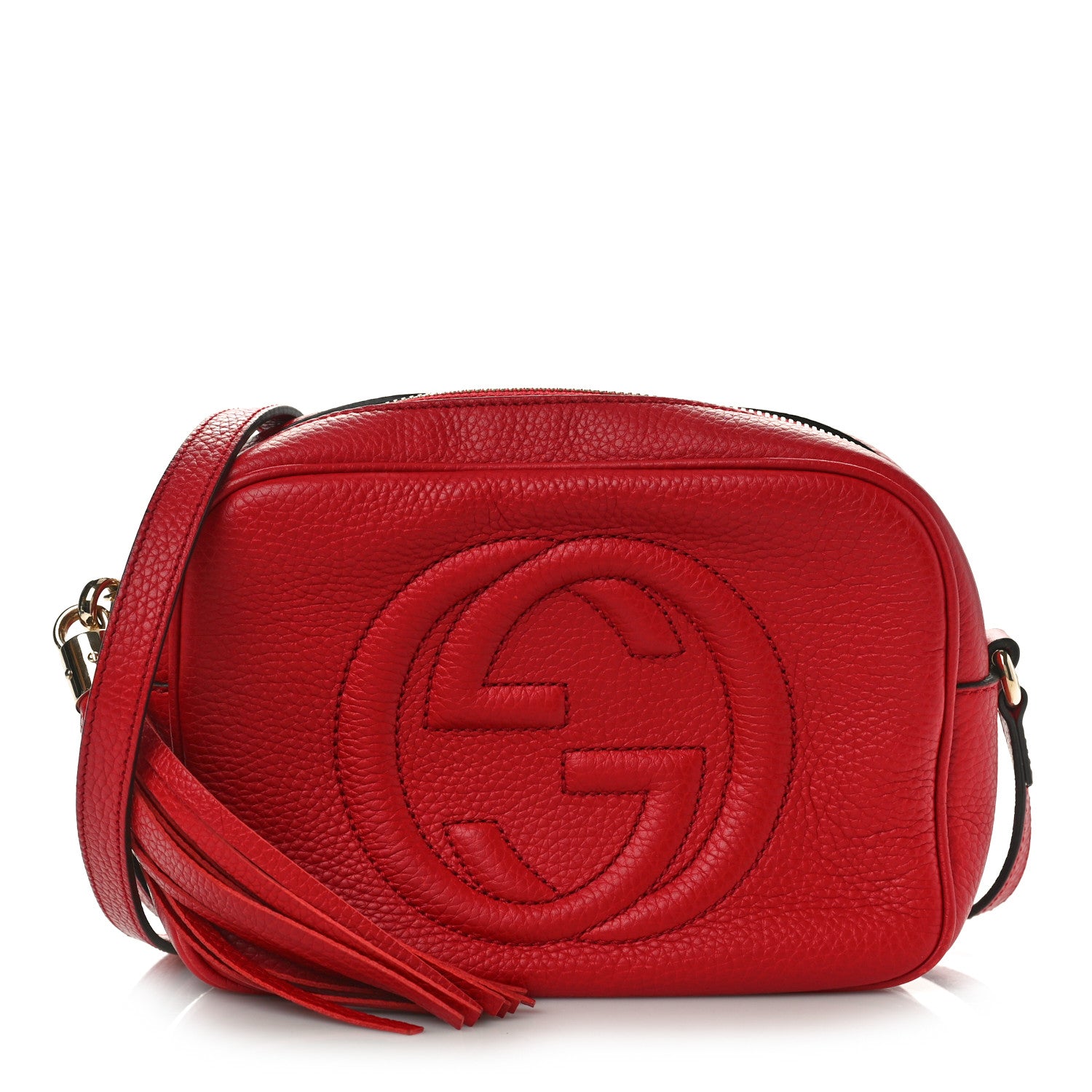 Gucci Pebbled Calfskin Small Soho Disco Bag Tabasco Red 1 of 10