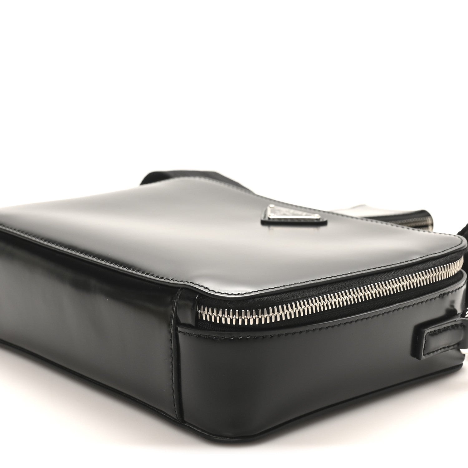 Prada Spazzolato Medium Brique Crossbody Bag Black 9 of 9