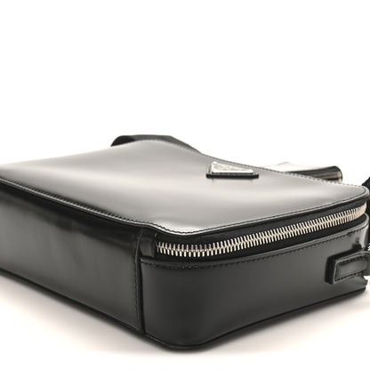 Prada Spazzolato Medium Brique Crossbody Bag Black 9 of 9