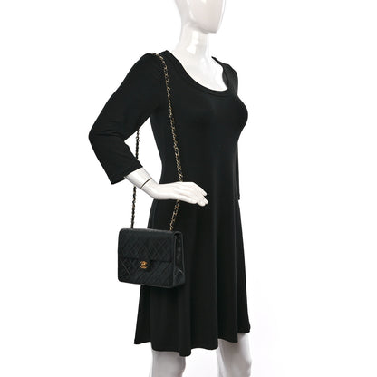 Chanel Lambskin Quilted Mini Square Flap Bag Black 2 of 9