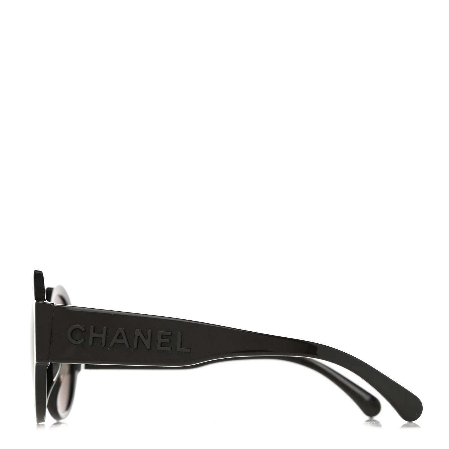 Chanel Acetate Polarized Round Sunglasses 5410 Black 3 of 8