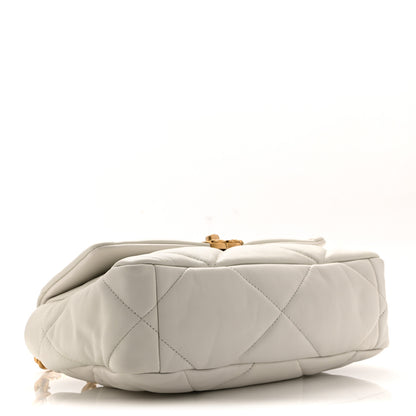 Chanel Lambskin Quilted Medium Chanel 19 Flap White 4 of 10