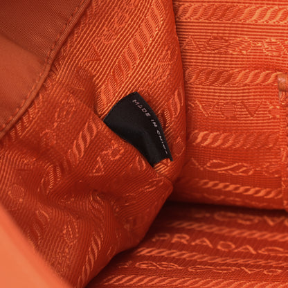 Prada Tessuto Nylon Saffiano Shoulder Bag Papaya 7 of 11
