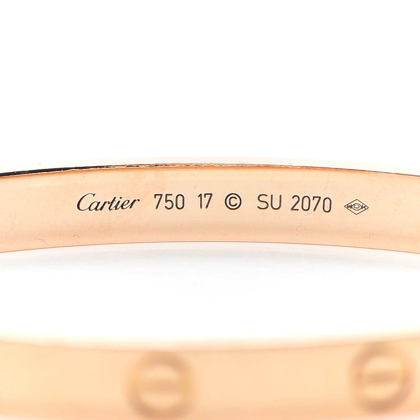 18K Pink Gold LOVE Bracelet 17