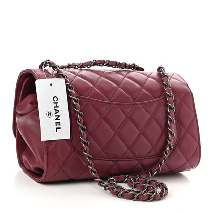 Chanel Lambskin Medium Grocery By Chanel Drawstring Shopping Bag Dark Pink 3 of 10