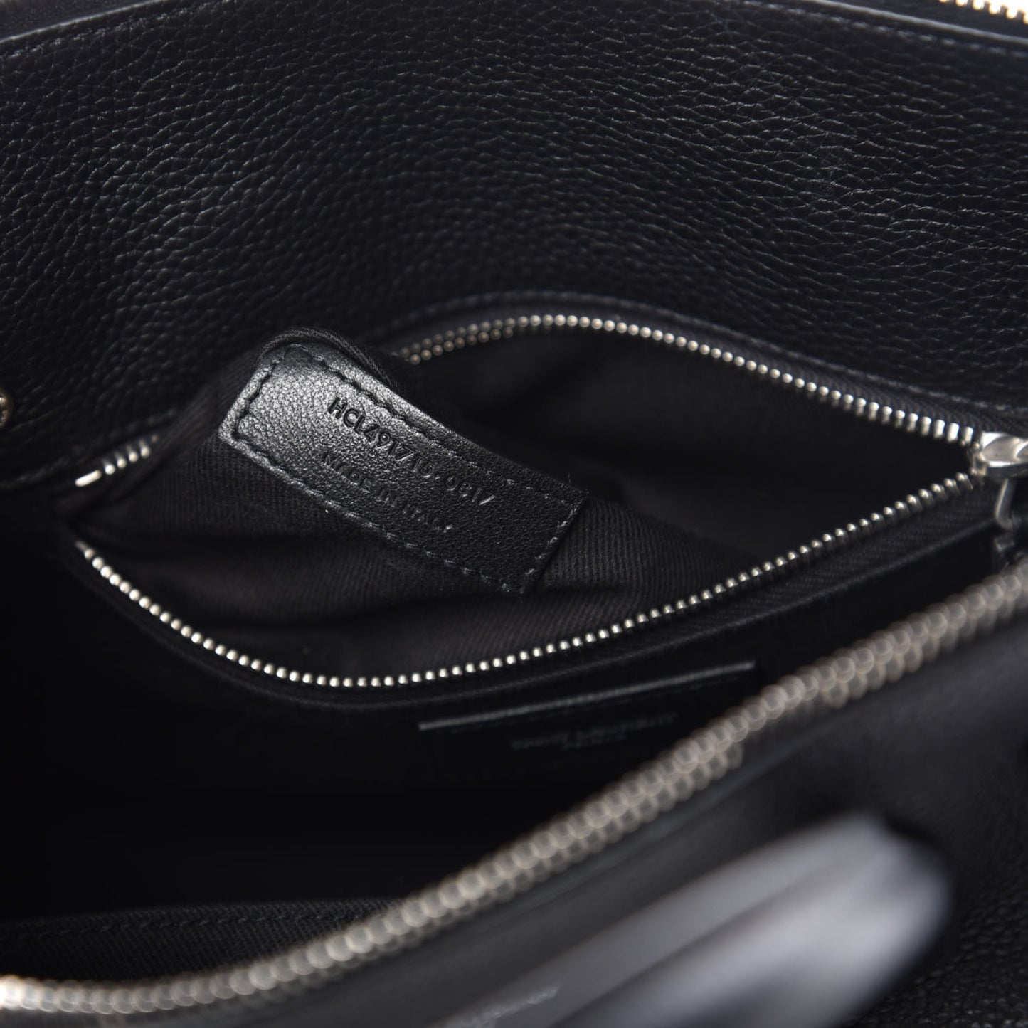 Grained Calfskin Baby Sac De Jour Souple Black