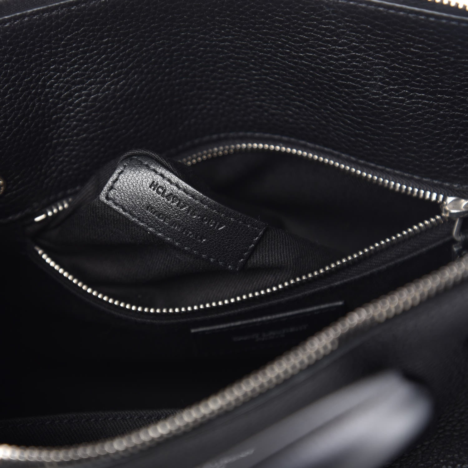 Saint Laurent Grained Calfskin Baby Sac De Jour Souple Black 8 of 9