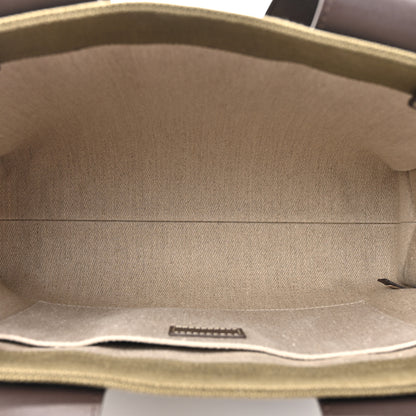 Chloe Linen Calfskin Medium Woody Tote Warm Green 5 of 14