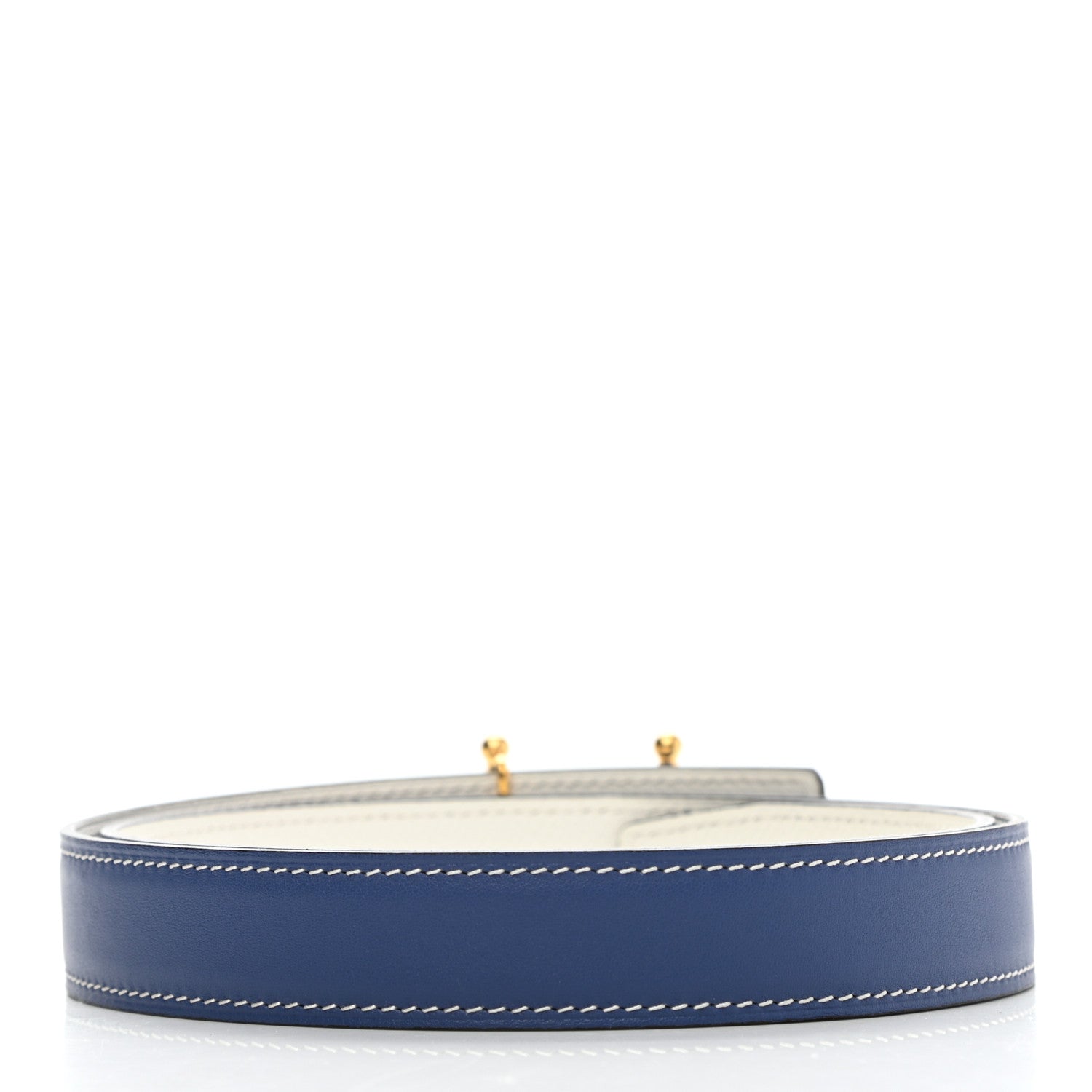 Hermes Swift Epsom 24mm Mors H Belt 75 Bleu Brighton White 2 of 8